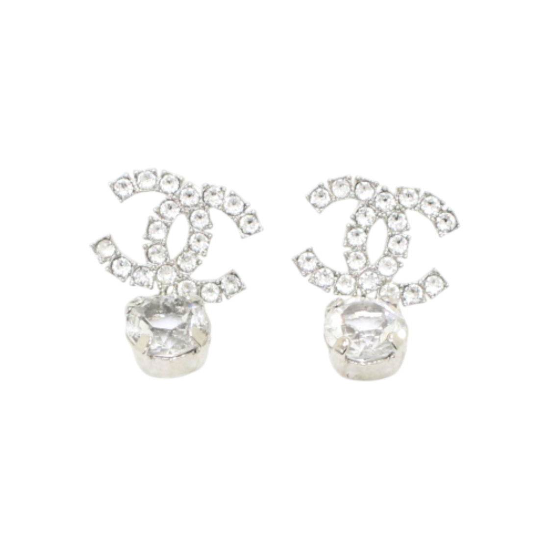 ITQPRS32PIOQ Chanel A58345 19 Season Crystal CC Drop Earrings