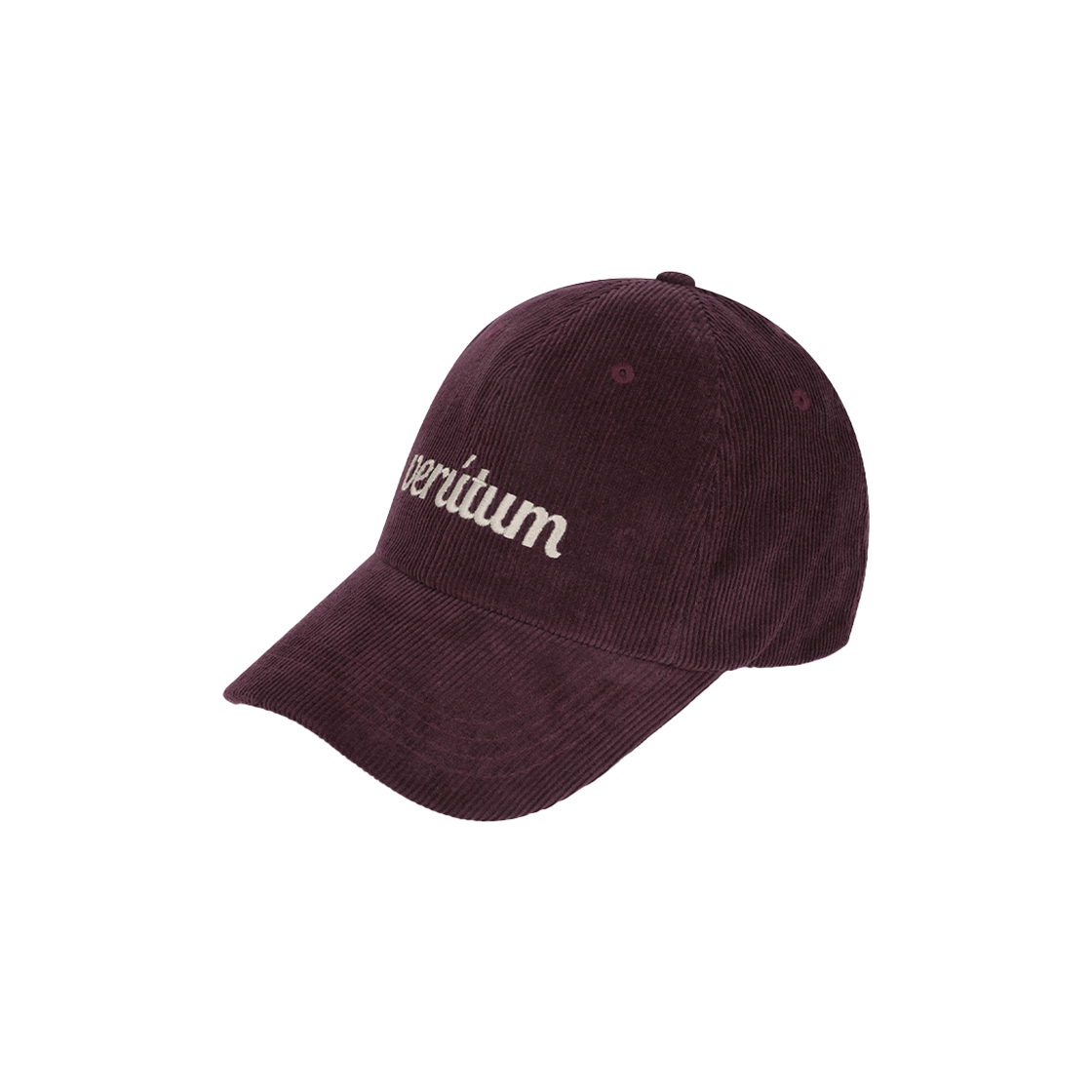 베루툼 BC210CD 펑키 세리프 베루툼 코듀로이 볼 캡 버건디(VERUTUM BC210CD Funky Serif Verutum Coduroy Ball Cap Burgundy)