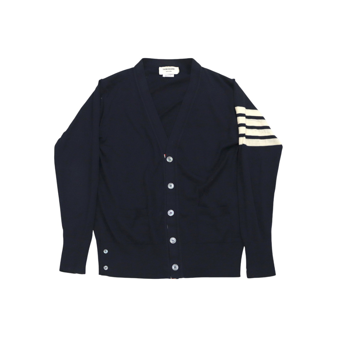 ITJ5KPOF6DI5 Thom Browne Navy 4-Bar Cardigan Size 2 A-C40864