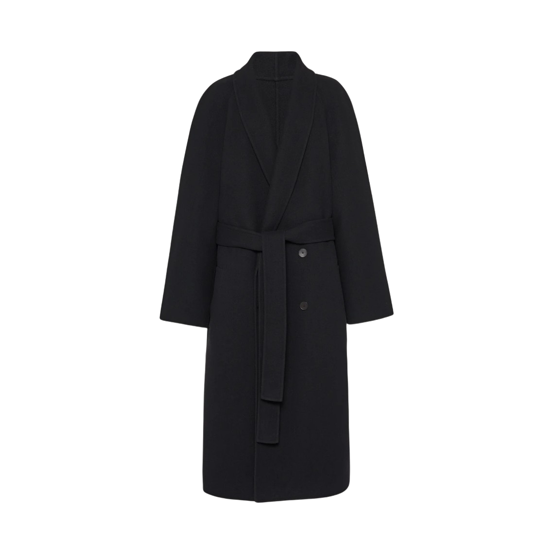 더 로우 울 캐시미어 페로 코트 블랙(The Row Ferro Coat in Wool and Cashmere Black)