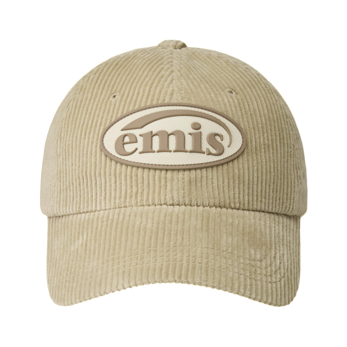 이미스 러버 패치 코듀로이 볼 캡 베이지(Emis Rubber Patch Corduroy Ball Cap Beige) - 1