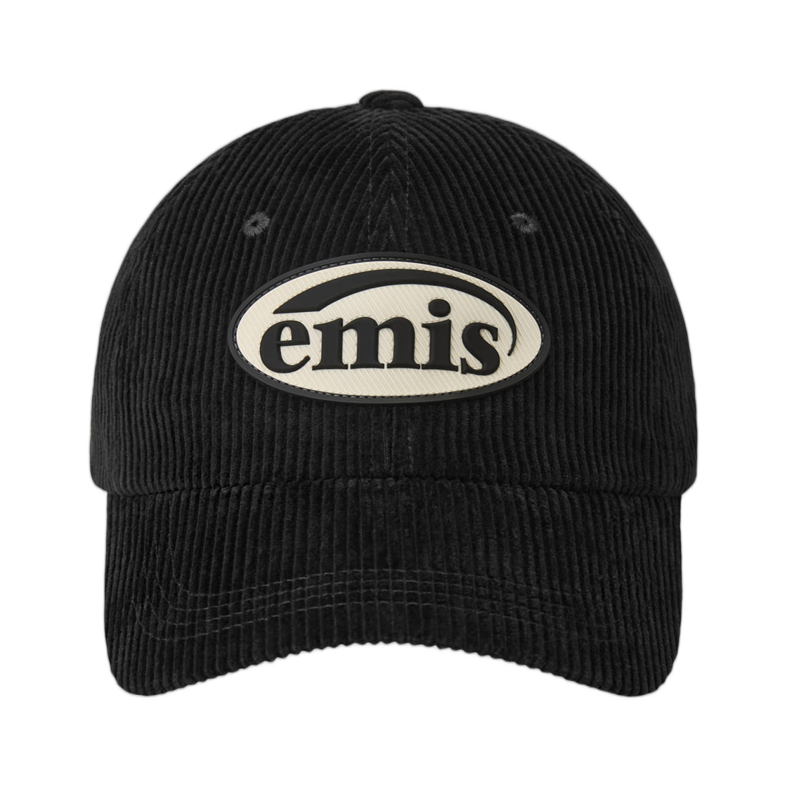 이미스 러버 패치 코듀로이 볼 캡 블랙(Emis Rubber Patch Corduroy Ball Cap Black) - 1