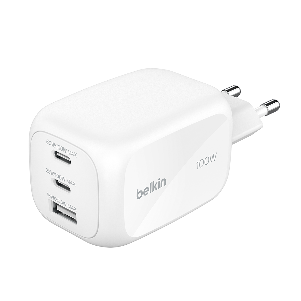 벨킨 100W 3포트 초고속 충전기 WCH016(Belkin 100W 3 Port Quick Charger WCH016)