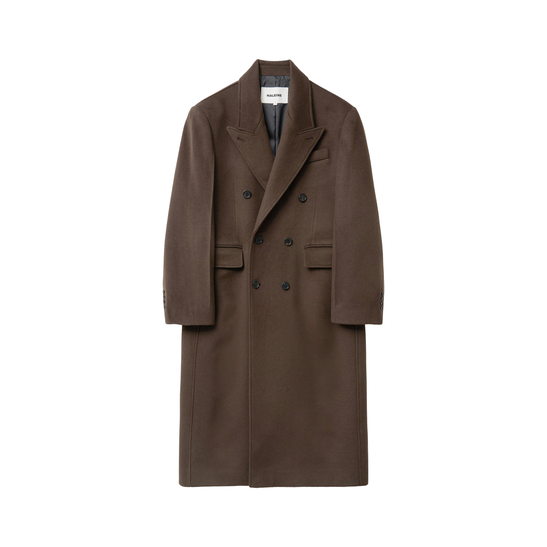 WJ410 Haleine Wool Cashmere Double-Breasted Coat Brown (WJ410)