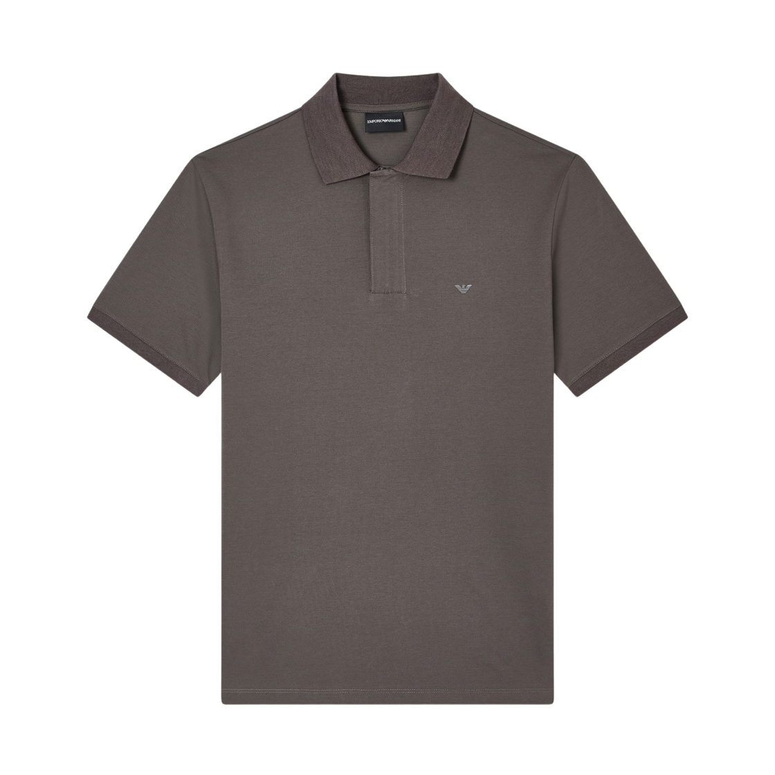 EM003171AF13742U8143 Emporio Armani Travel Essentials Pique Polo Shirt Grey