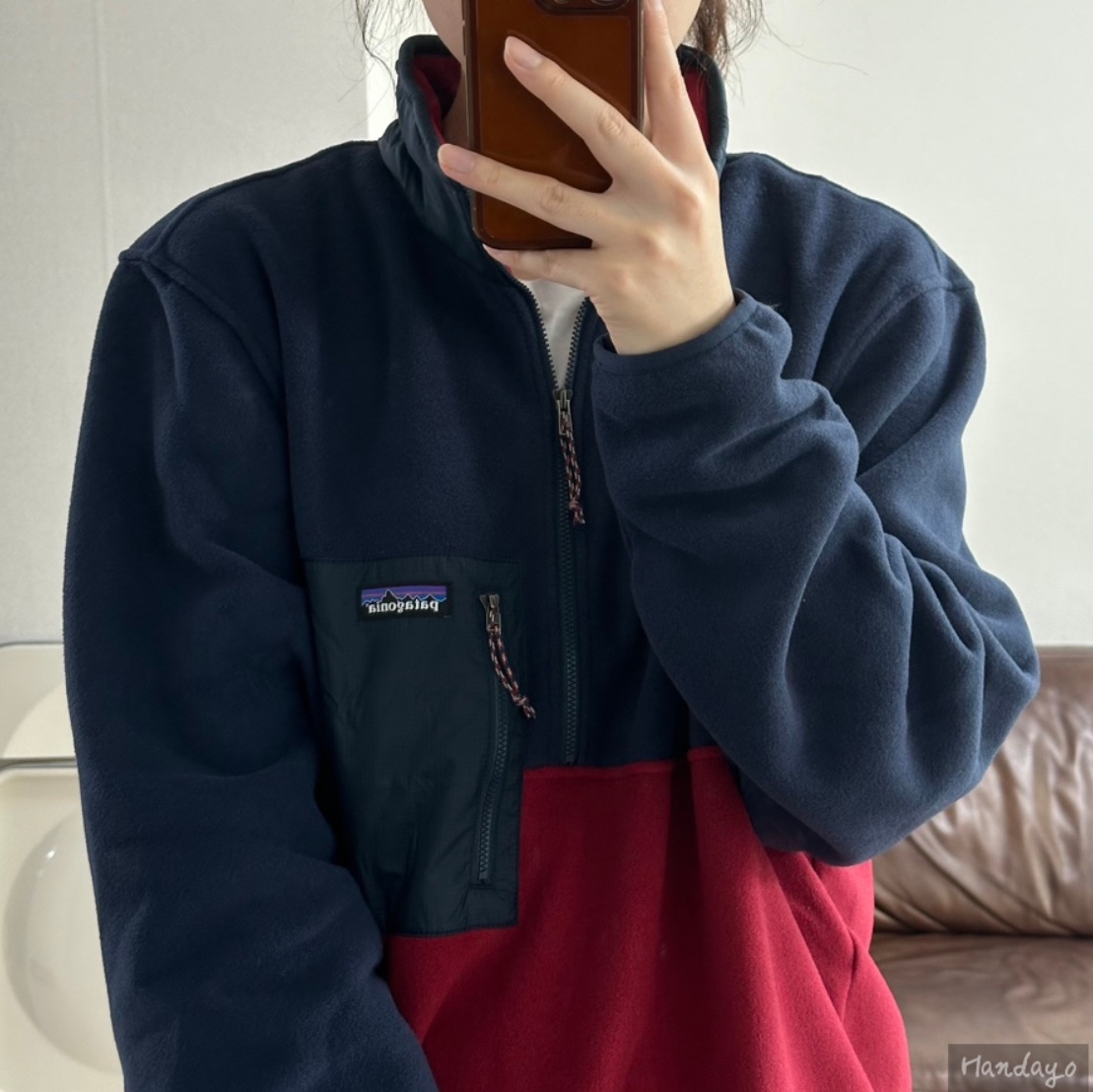 Patagonia Microdini Half Zip Fleece Pullover Wax Red, Patagonia Synchilla Snap-T Fleece Pullover Obsidian Plum 착용 스타일