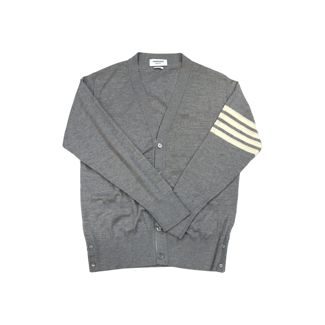 ITJ5L7LS8VL2 Thom Browne Gray 4-Bar Cardigan Size 5 A-C40860