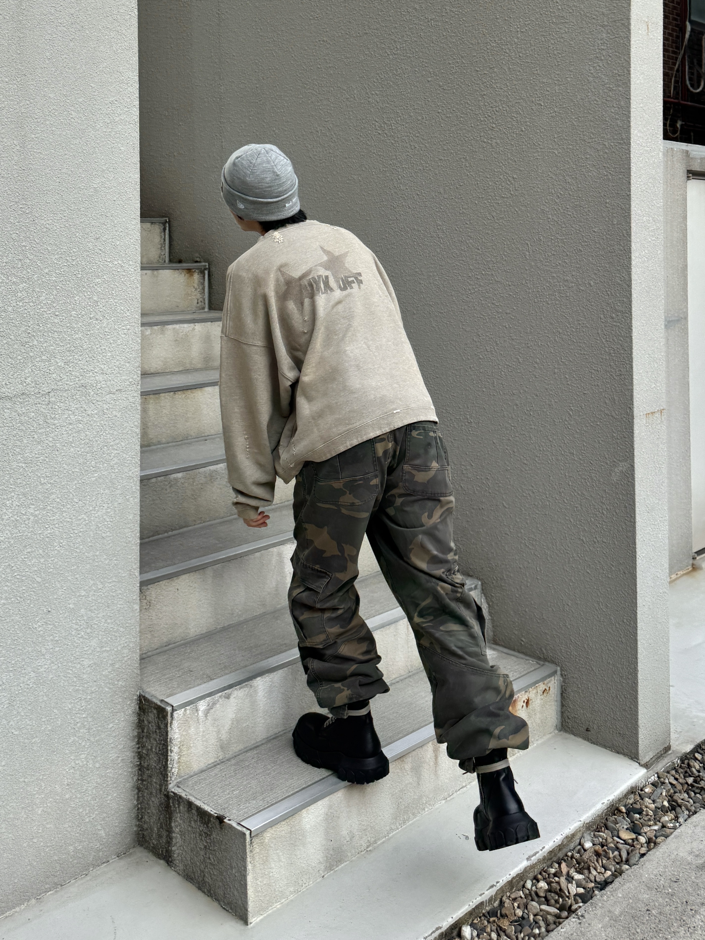 Supreme New Era Box Logo Beanie Heather Grey - 23FW, qualisartifexpereo Big Font Crewneck VTG Gray 착용 스타일 - 3