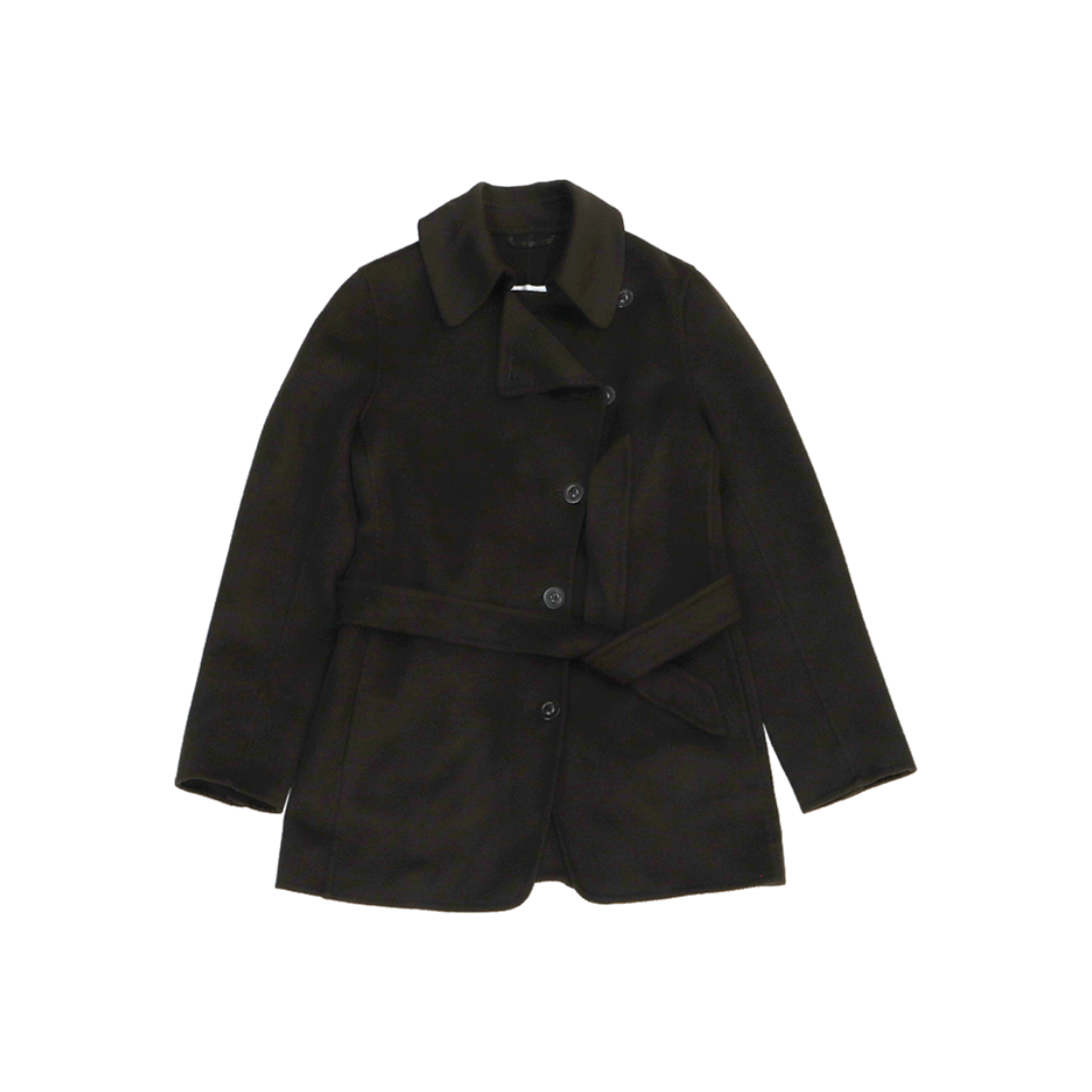 막스마라 브라운 벨티드 숏코트 A-C41335(Max Mara Brown Belted Short Coat A-C41335)