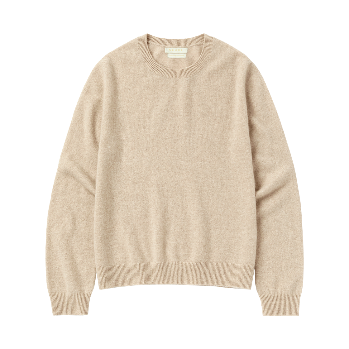 SBDAWLKN011LBE [예약배송] Suare women cashmere 100 wholegarment knit light beige