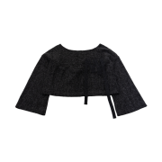 WET TAG W Wide Neck Sweater Charcoal