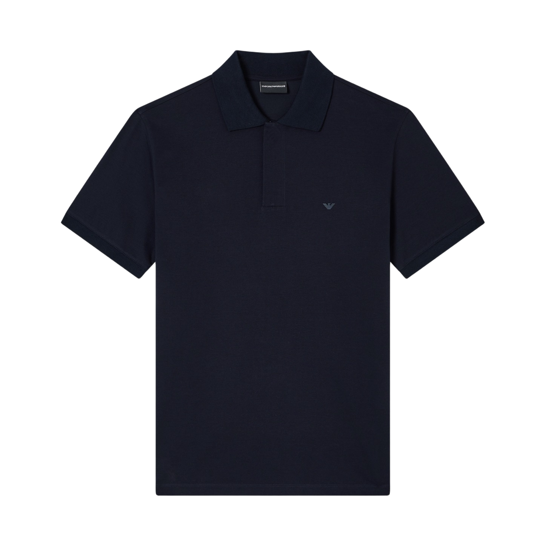 EM003171AF13742UB118 Emporio Armani Travel Essentials Pique Polo Shirt Navy Blue