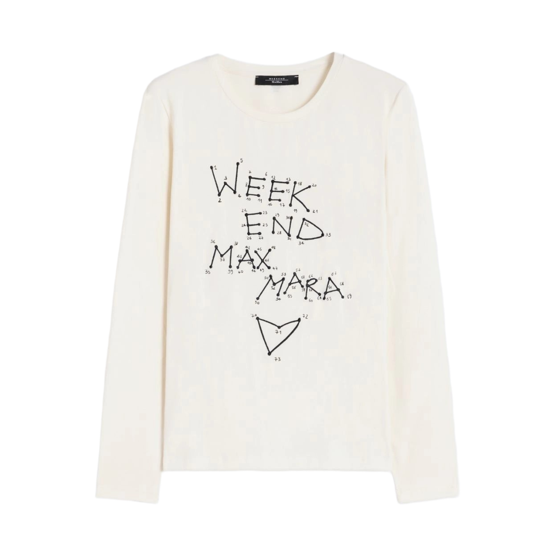 RENOIR-004 (W) Weekend Max Mara Renoir Fitted Stretch Jersey T-Shirt Ecru