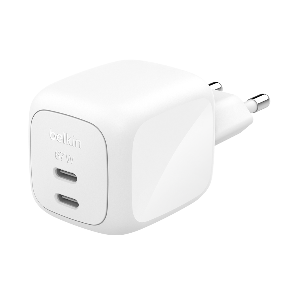 벨킨 67W 듀얼 C타입 GaN ZSP 초고속 충전기 WCH020(Belkin 67W Dual USB-C Type GaN ZSP Quick Charger WCH019)