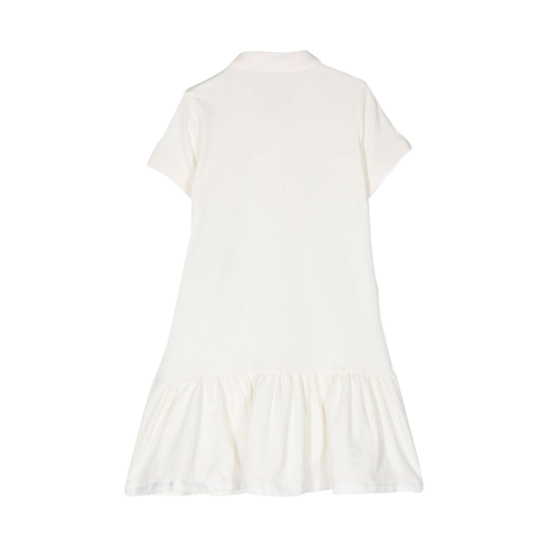 (키즈) 몽클레르 코튼 피케 폴로 셔츠 드레스 화이트 - 24SS((Kids) Moncler Cotton Piquet Polo Shirt Dress White - 24SS) - 2
