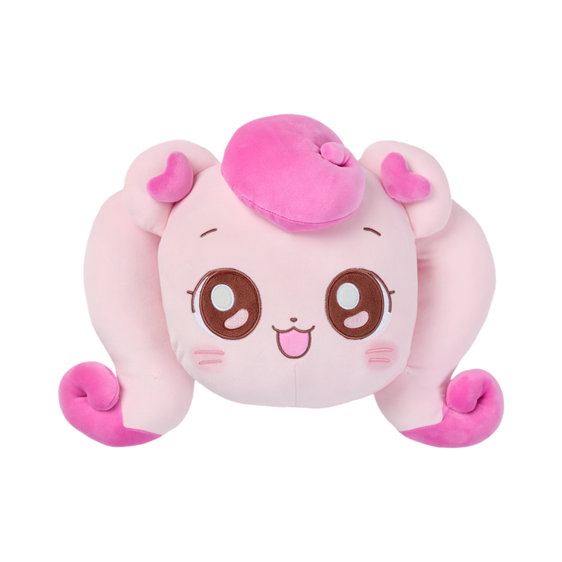 - Catch! Teenieping Laid-back Days Plush Face Cushion Heartsping