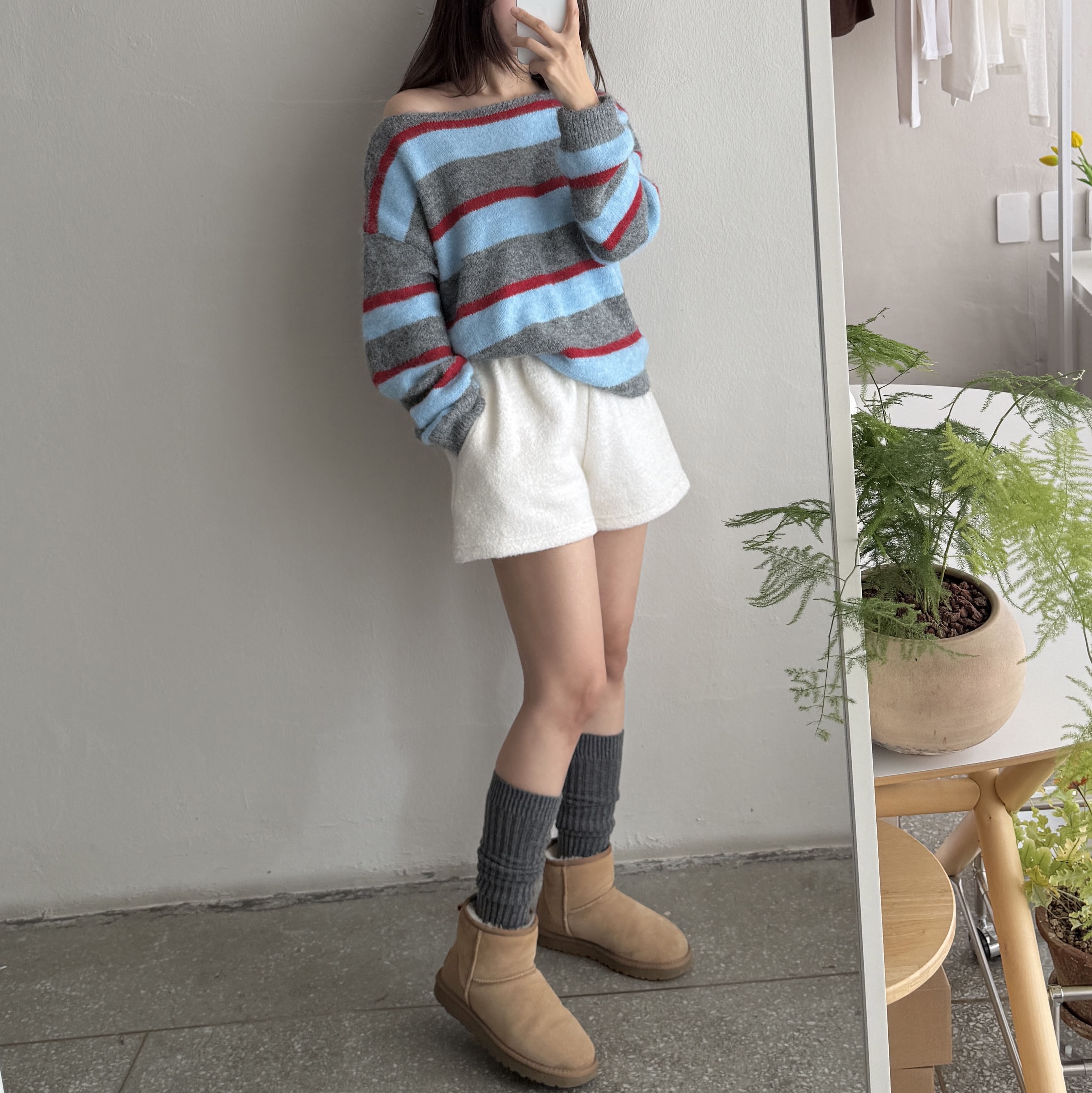 UGG Classic Mini Boots Chestnut 착용 스타일 - 2