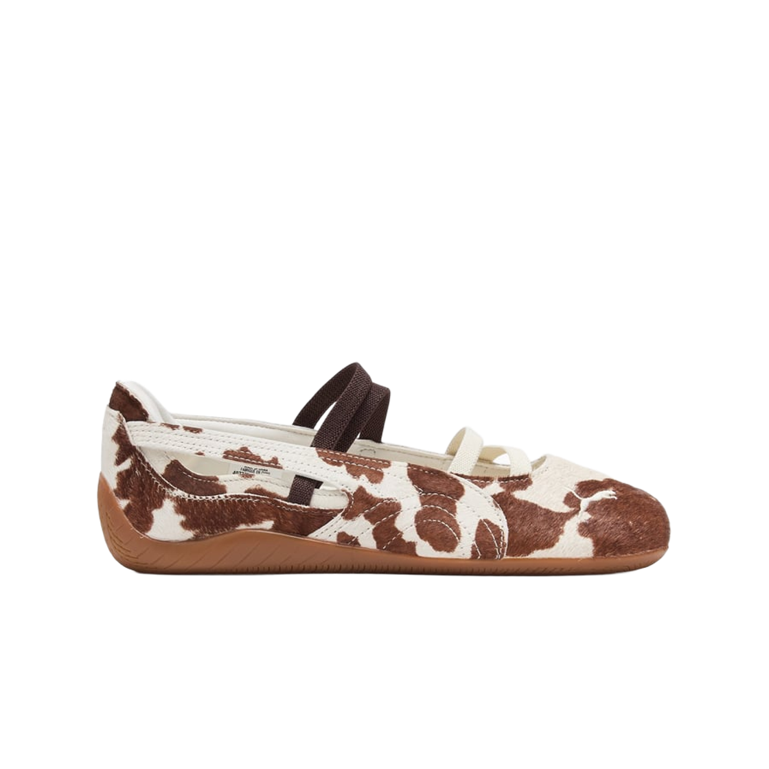 (W) 푸마 스피드캣 발레 카우 프린트 초콜릿 브라운 웜 화이트((W) Puma Speedcat Ballet Cow Print Chocolate Brown Warm White)