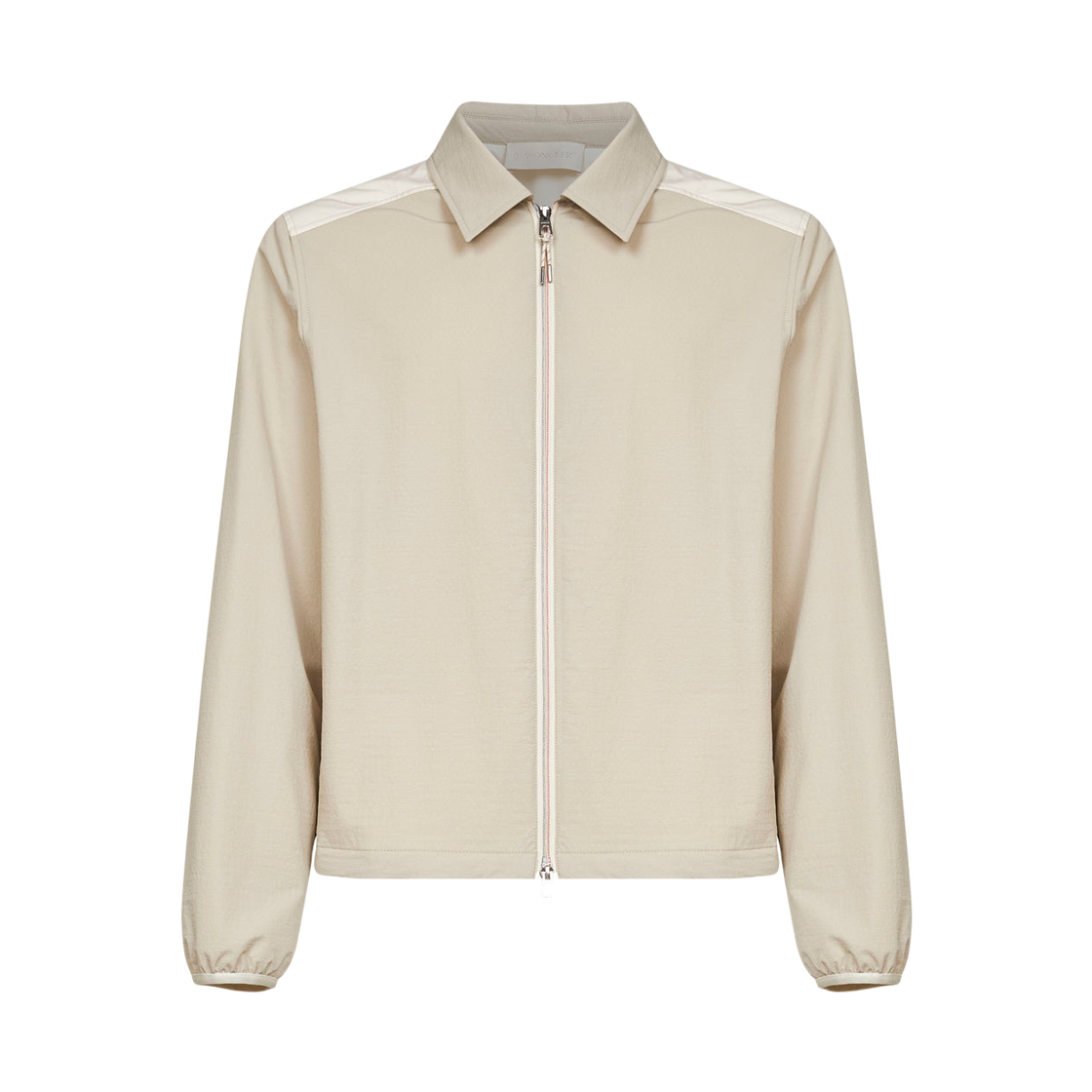 K2-091-2F00010-598NV-060 Moncler Padded Seersucker Zip-Up Shirt Ivory - 25FW