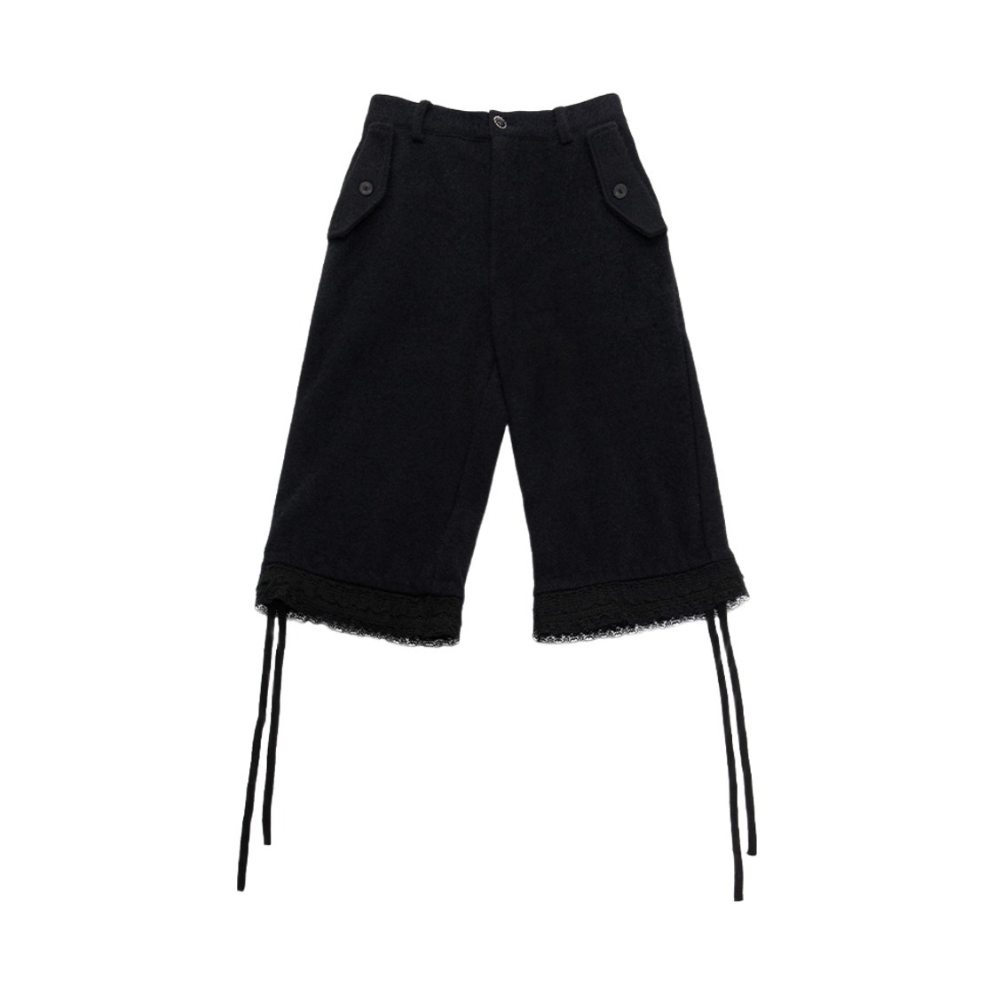 웻태그 레이스 트림 팬츠 블랙