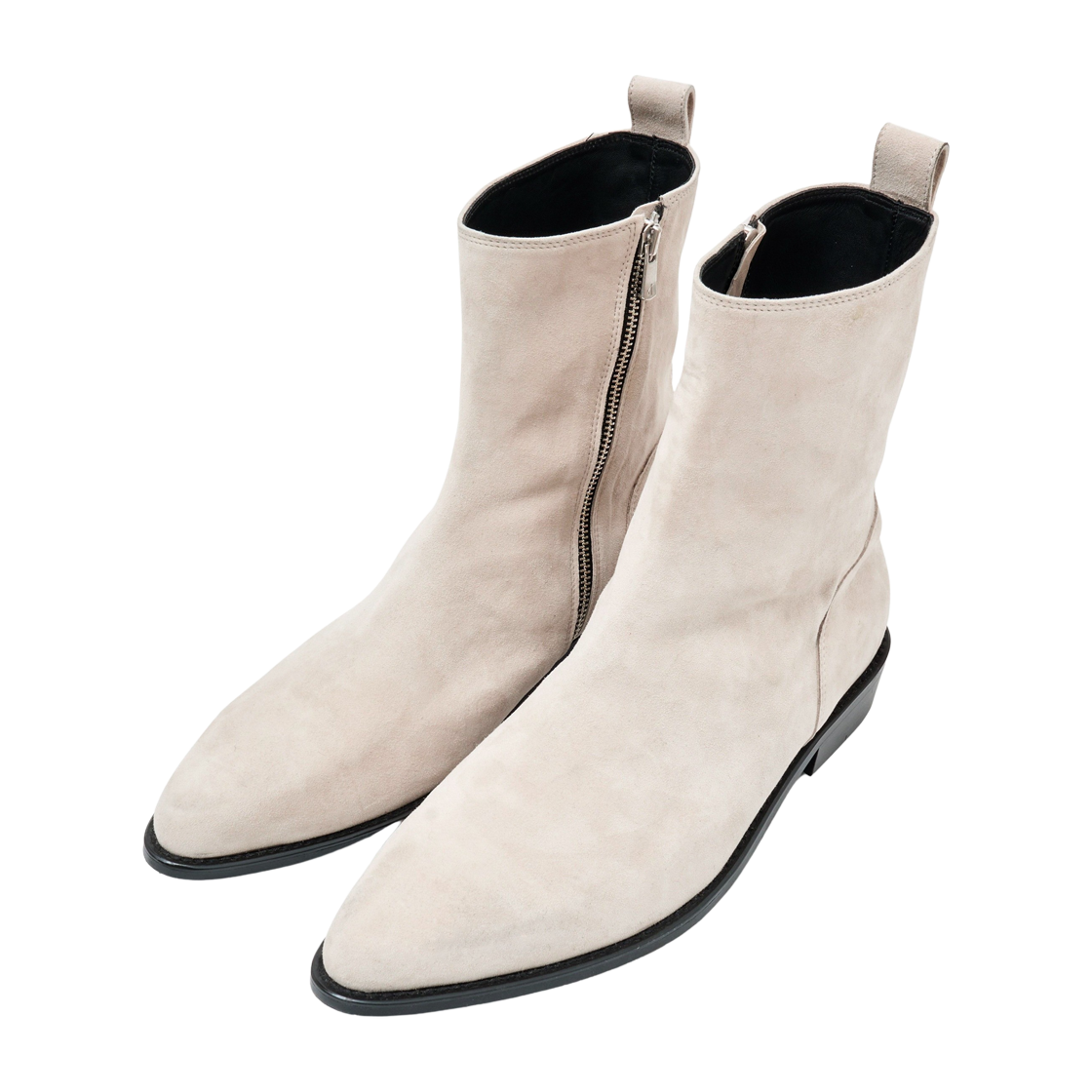 [프리오더] 알렌느 스웨이드 앵클 부츠 크림([프리오더] Haleine Suede Ankle Boots Cream (WH403))