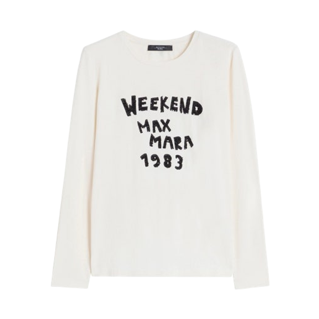 RENOIR-001 (W) Weekend Max Mara Renoir Fitted Stretch Jersey T-Shirt Ecru