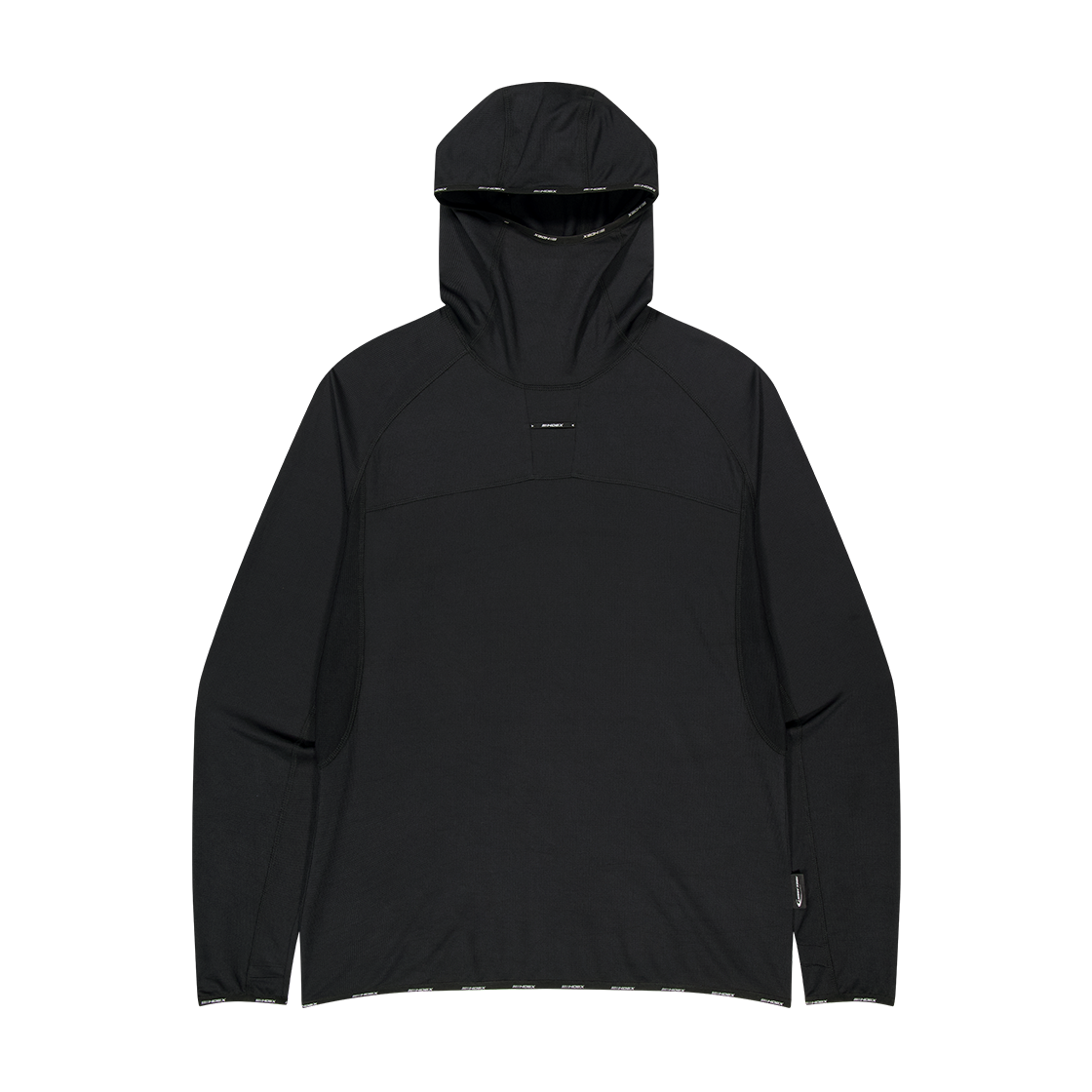 H253MRSTL220BK HDEX Assist Waffle Performance Hoodie Long Sleeve Black