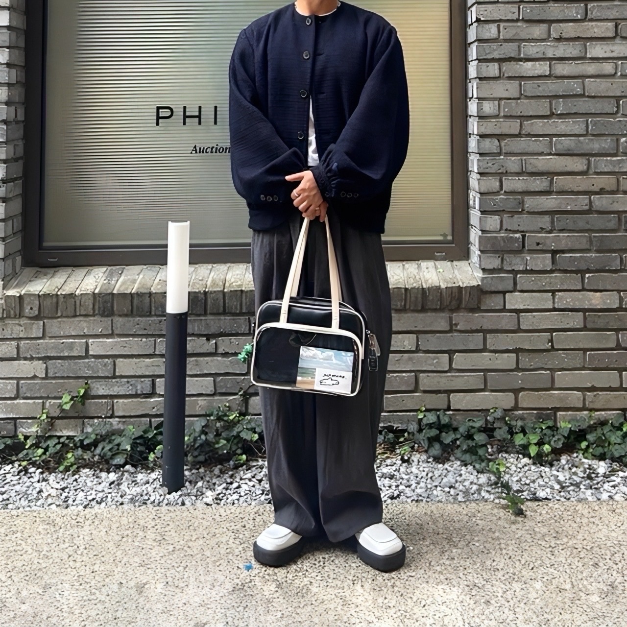 Ader Error Atte Jacket Noir 착용 스타일