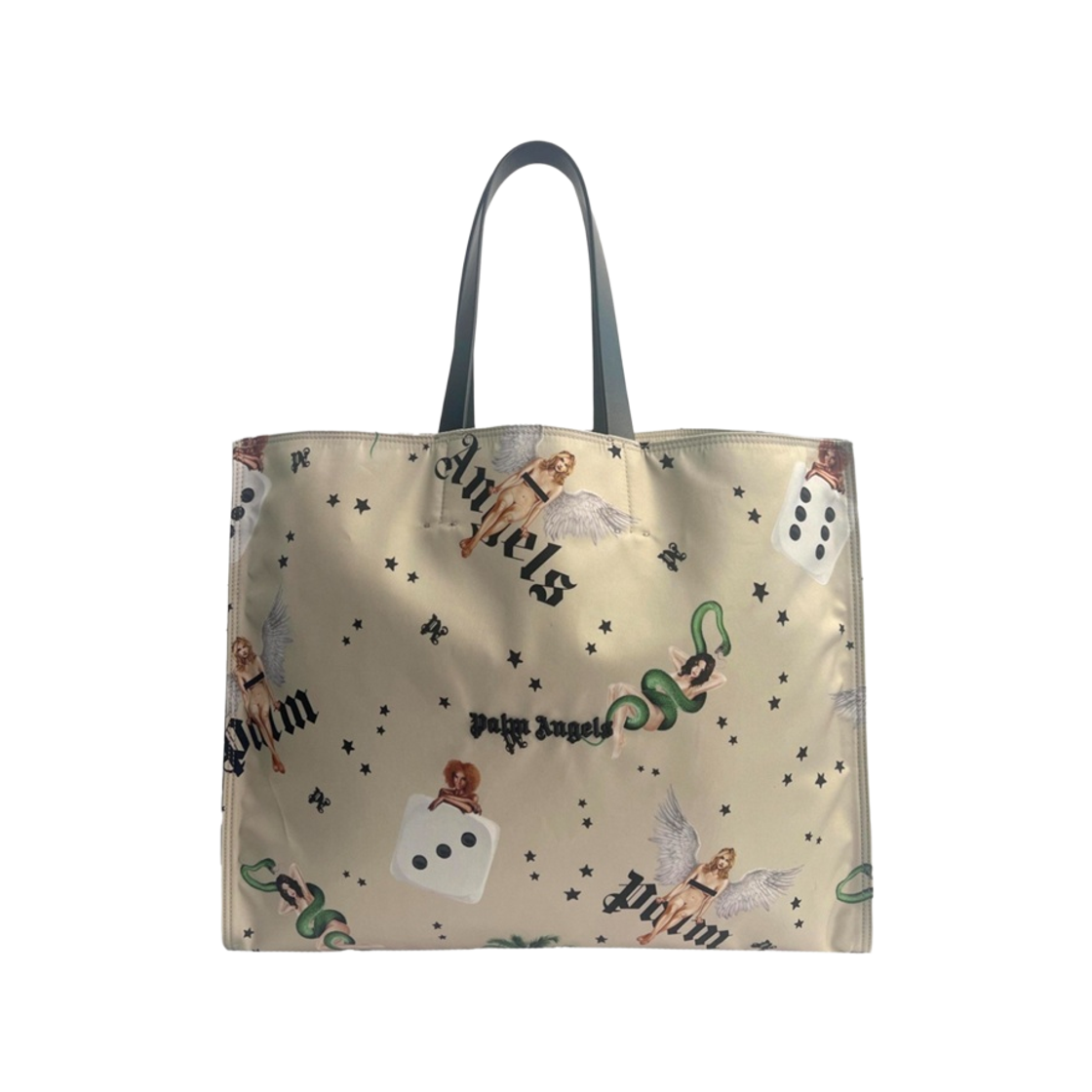 P9G8MMD82 Palm Angels Pin Up Shopping Bag Multicolor