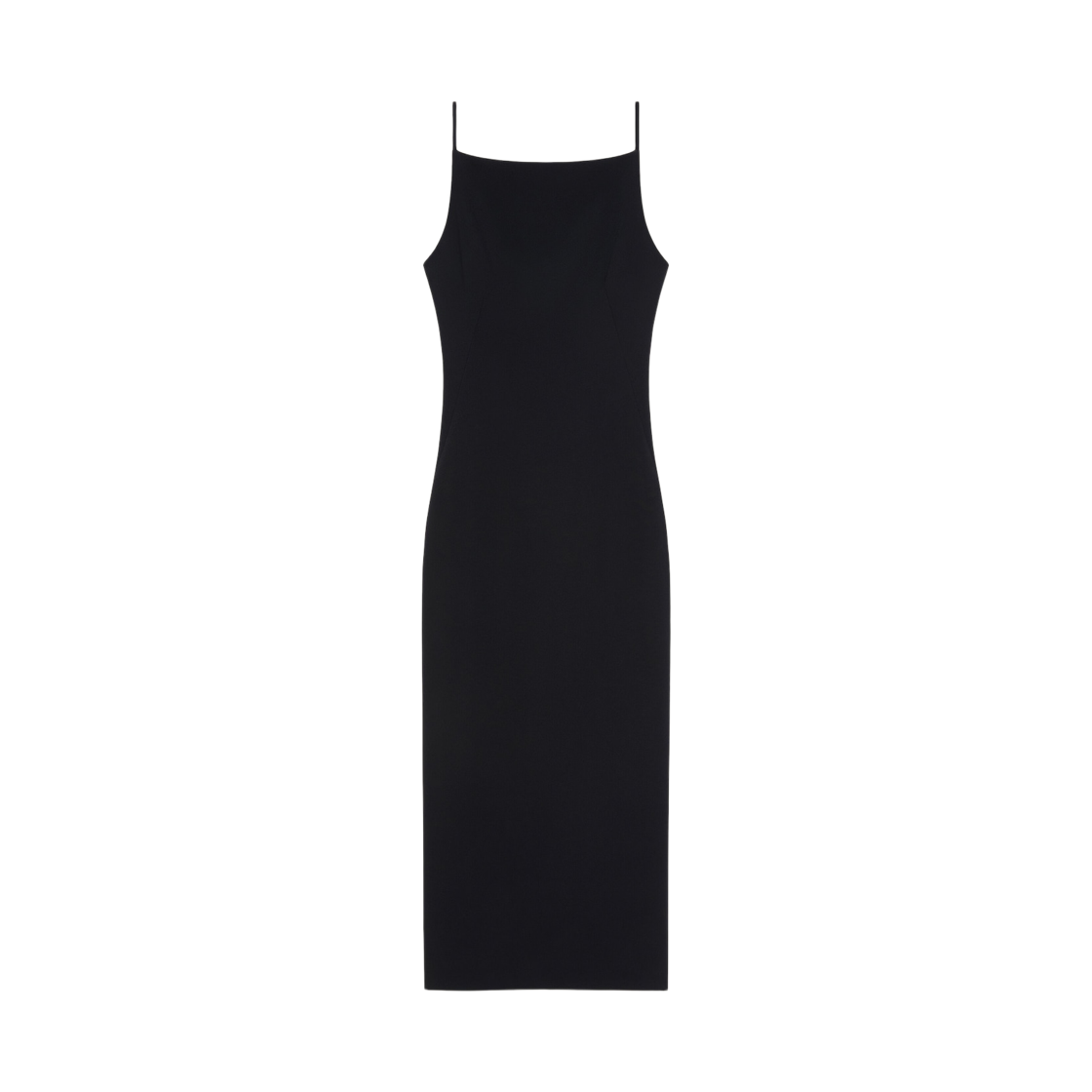 (W) 지방시 슬라이스 크레이프 캐디 미디 드레스 블랙((W) Givenchy Sliced Crepe Cady Midi Dress Black)
