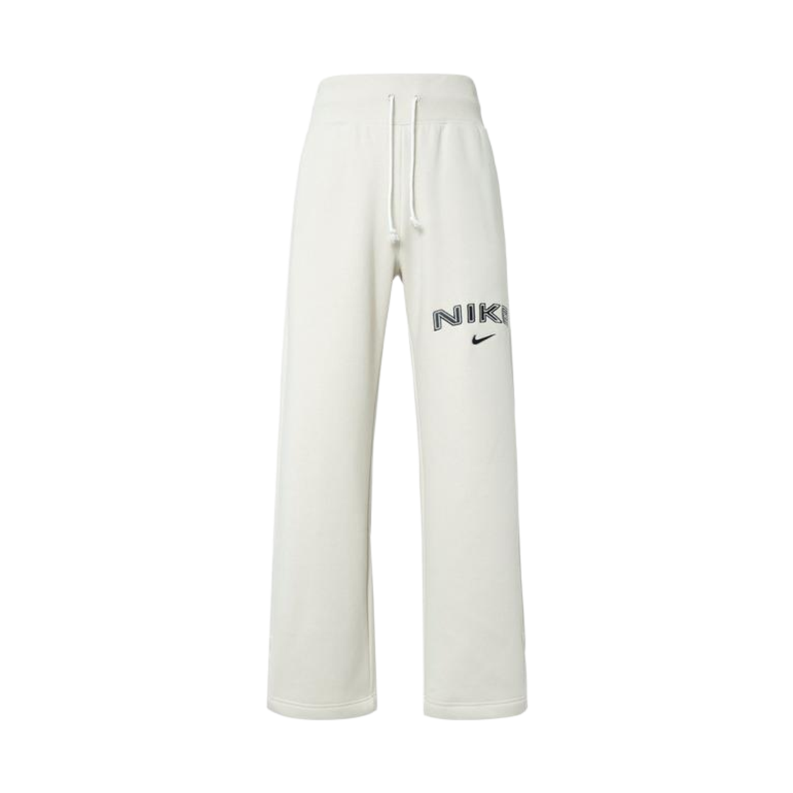 FV7685-104 (W) Nike NSW Phoenix Fleece High Waisted Wide Leg Logo Trousers Light Orewood Brown - Asia