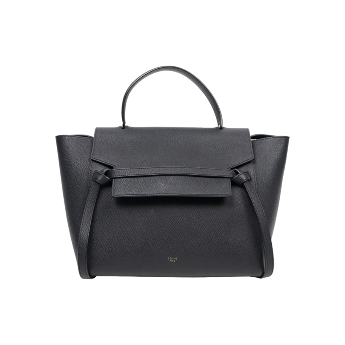 IT6AJQFVV7SK Celine Mini Black Leather Belt Bag C-A40822