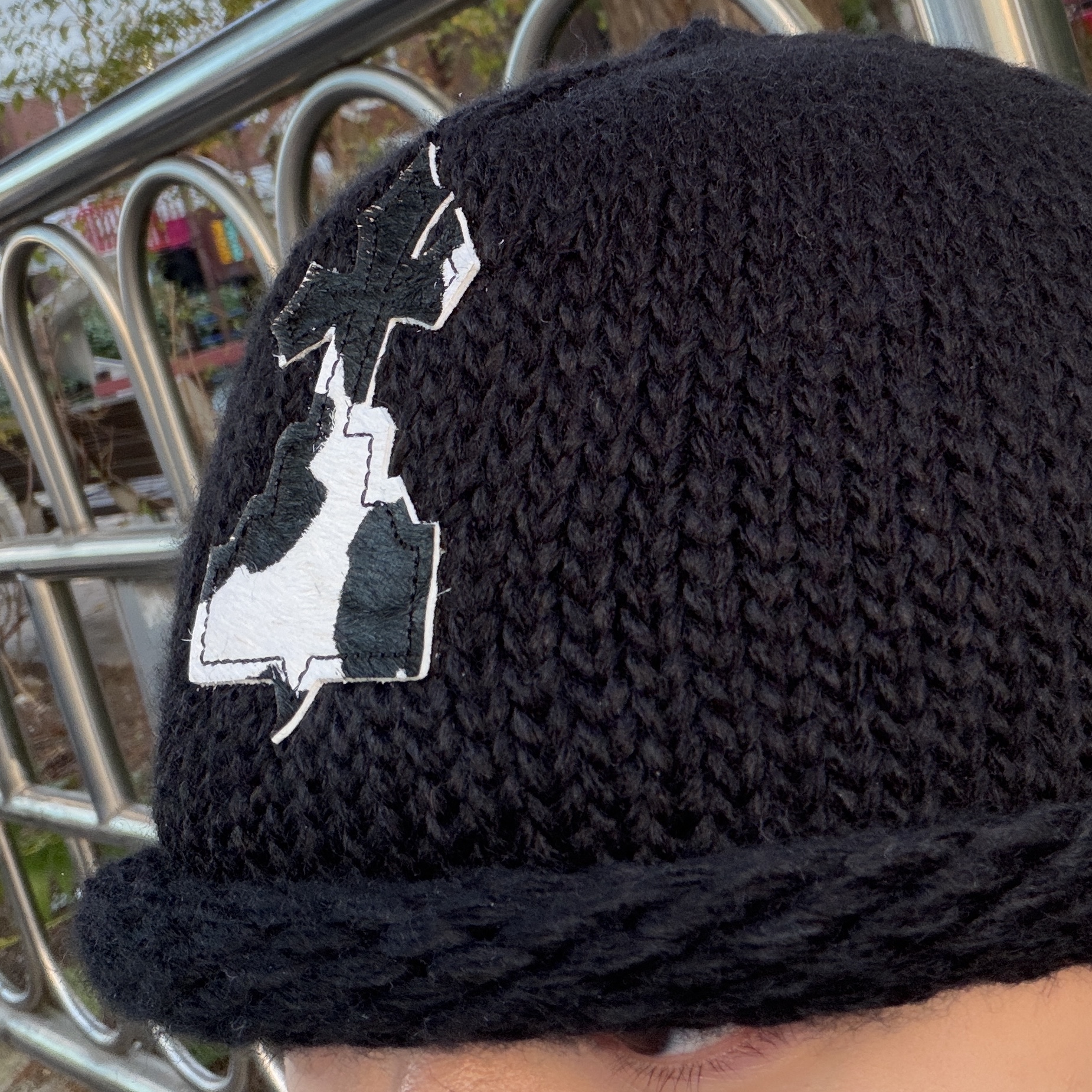 [예약 배송] Awende Pony Hair Knit Beanie 착용 스타일 - 3