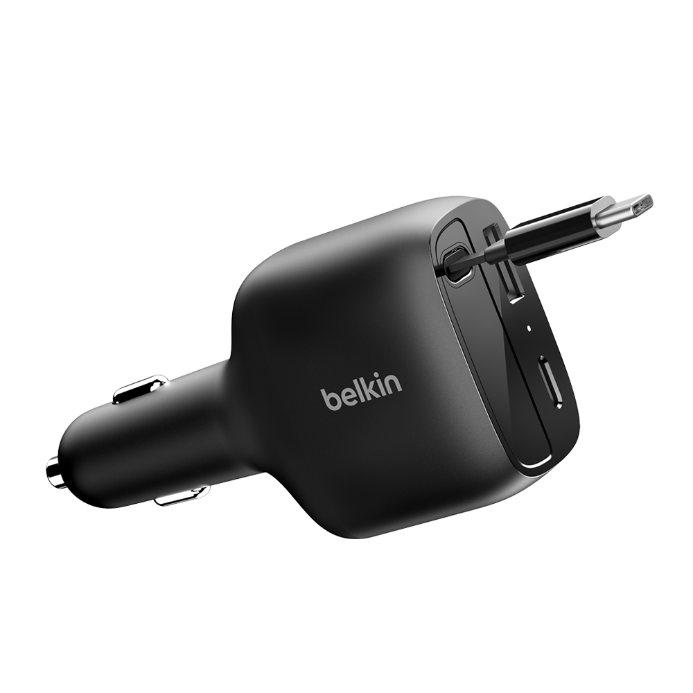 벨킨 75W 오토릴 케이블 내장형 차량용 충전기 CCC001(Belkin 70W Retractable Car Charger CCC001)
