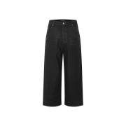 Surgery Bone Cutting Wide Burnished Pants Black