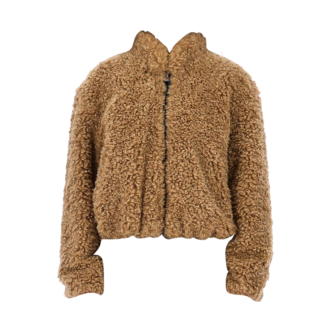 MA0382FA-C1A01E-50CM (W) Isabel Marant Anasta Teddy Cropped Jacket Camel - 25SS