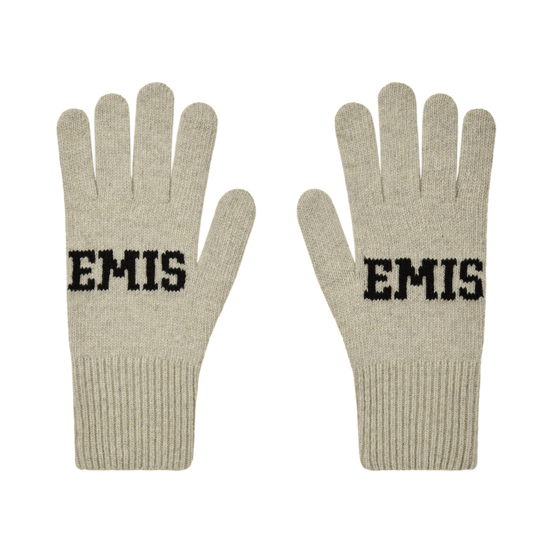 이미스 로고 핑거 글러브 오트밀 멜란지(Emis Logo Finger Gloves Oatmeal Melange) - 1