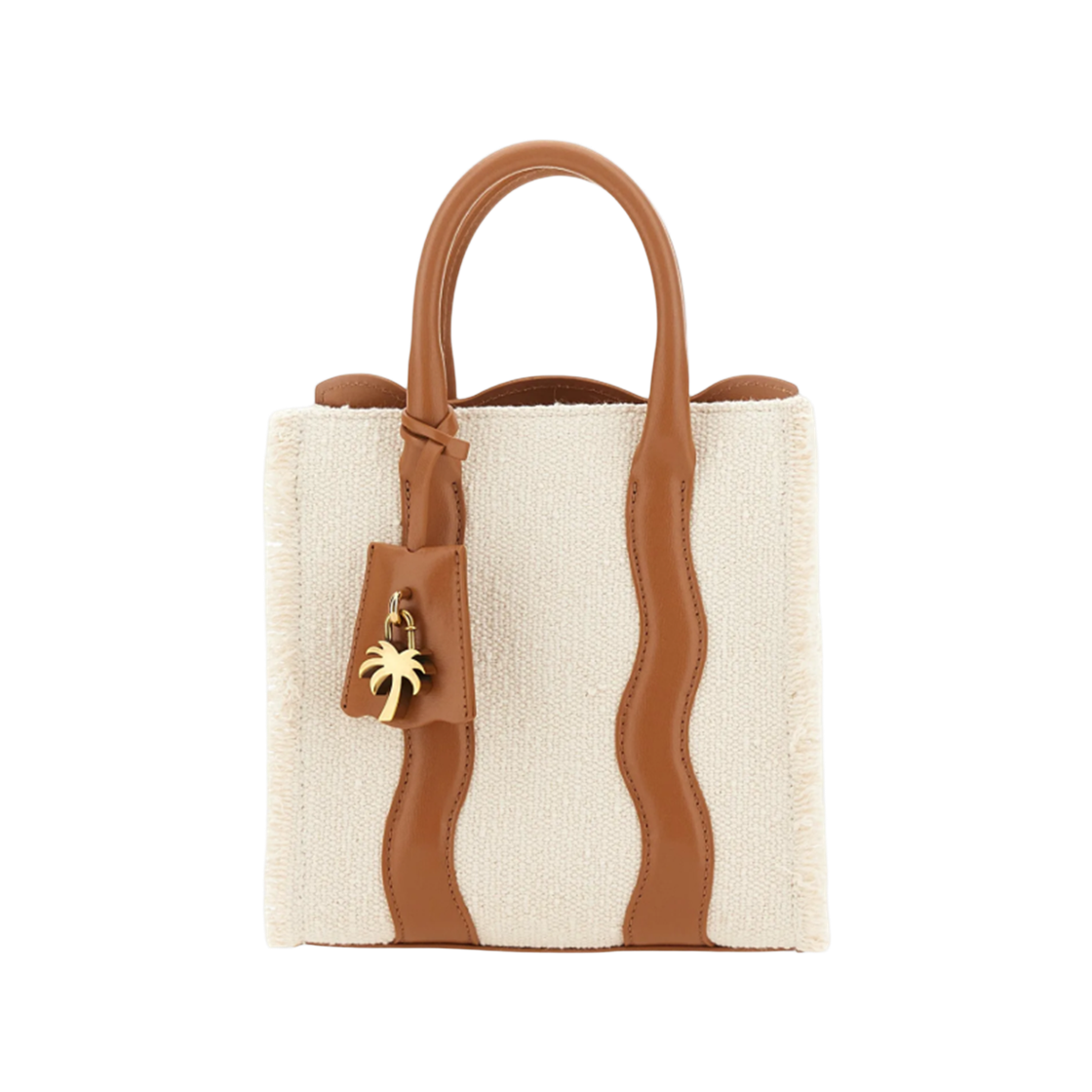 P9G2WMA84 Palm Angels Mini Palm Beach Tote Bag Off White