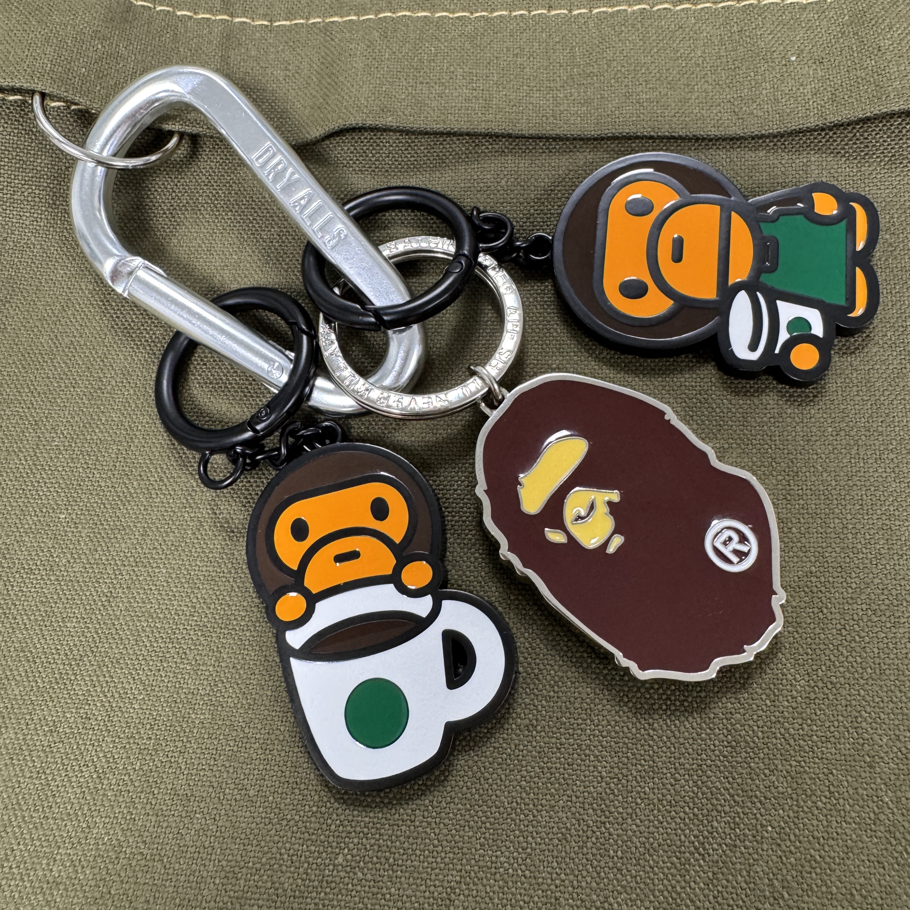 Human Made Carabiner 70mm Silver 착용 스타일