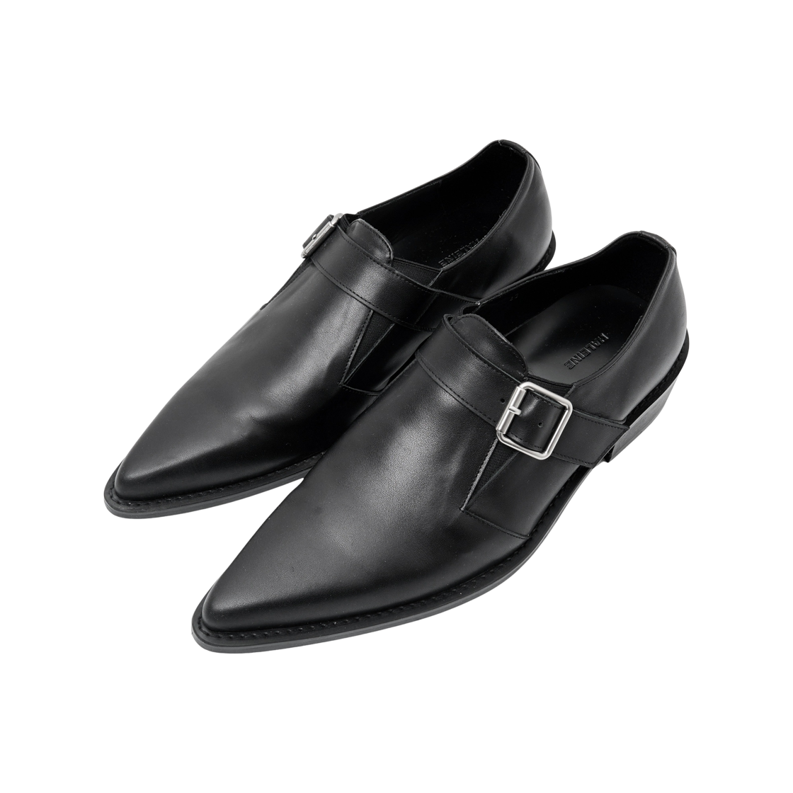 [프리오더] 알렌느 포인트 토 몽크 스트랩 블랙([프리오더] Haleine Pointed Toe Monk Strap Black (WH401))