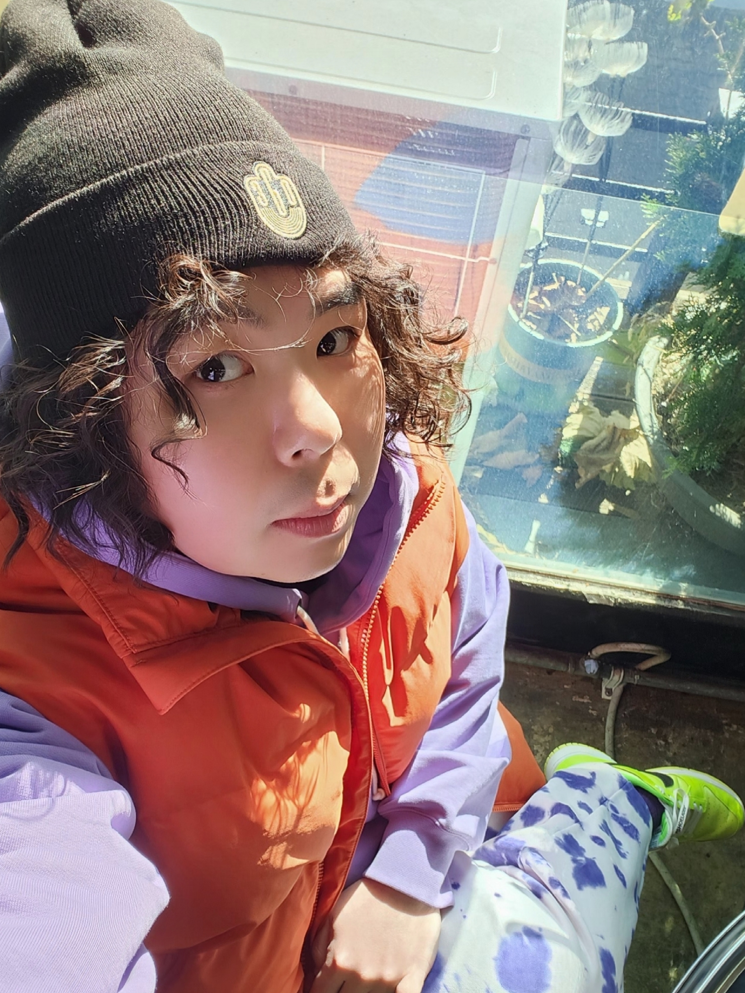 New Era x 360 Sounds Cuff Beanie Black, Nike Solo Swoosh French Terry Pullover Hoodie Space Purple - Asia 착용 스타일 - 1