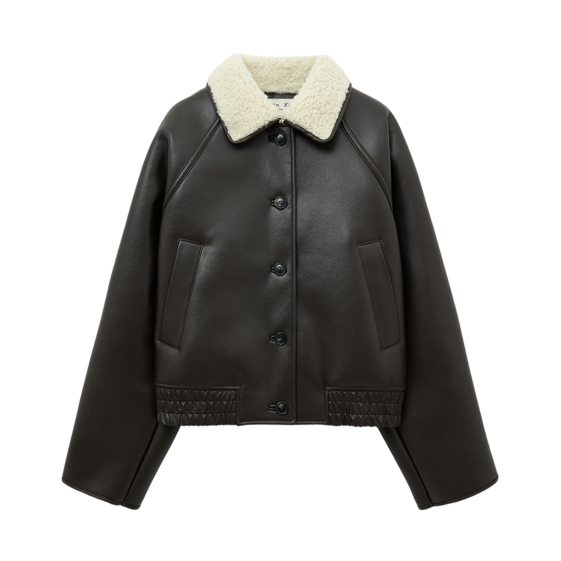 (W) 마뗑킴 퍼 칼라 무스탕 점퍼 다크 브라운((W) Matin Kim Fur Collar Mustang Jumper Dark Brown)