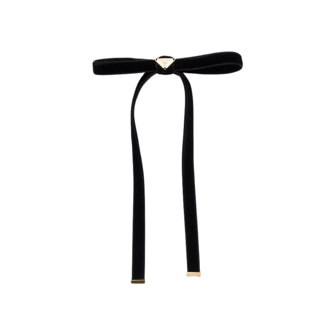 프라다 벨벳 헤어 클립 블랙(Prada Velvet Hair Clip Black) - 1