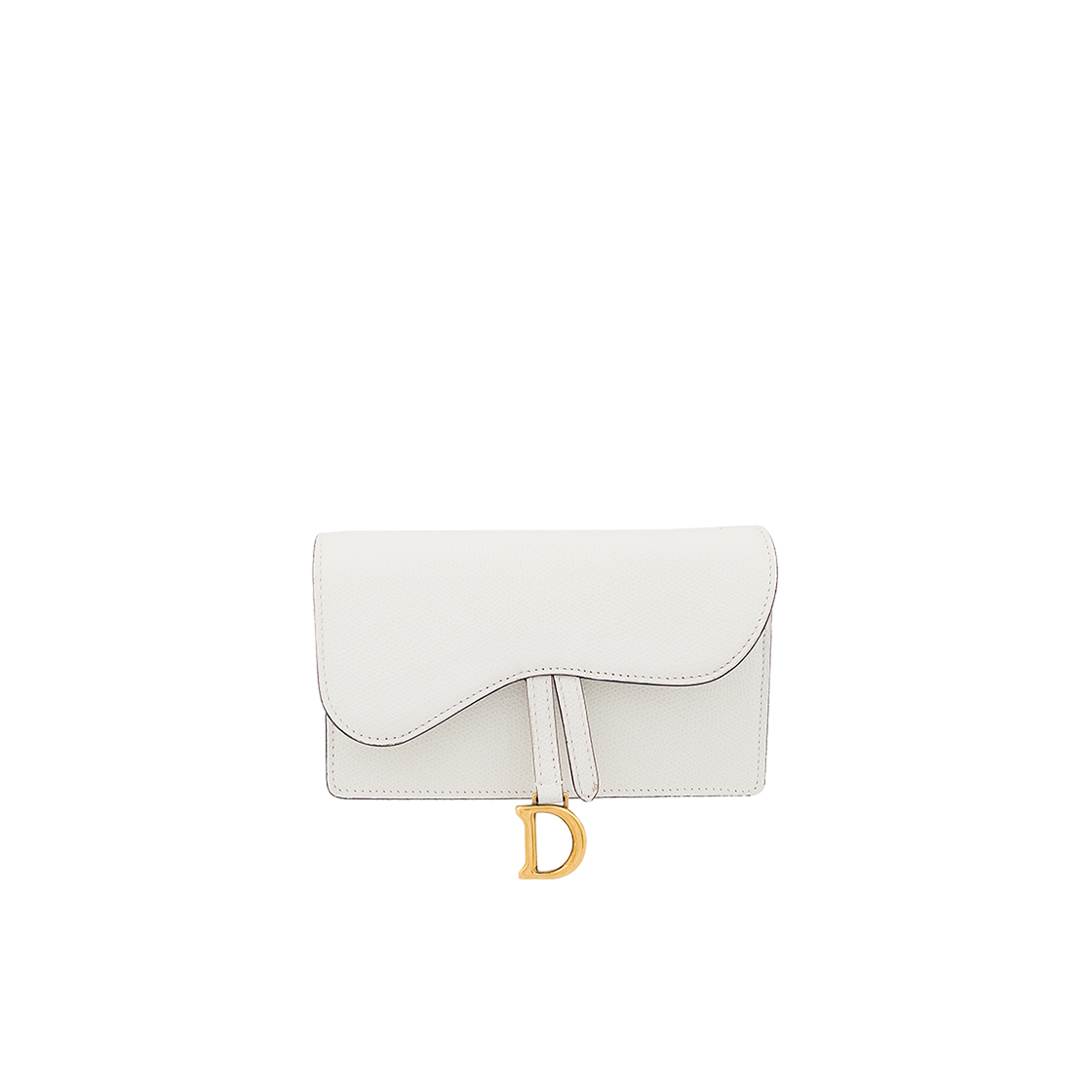 디올 새들 벨트 파우치 화이트 금장 (5ET1724)(Dior Saddle Belt Pouch - White with Gold Hardware) - 1