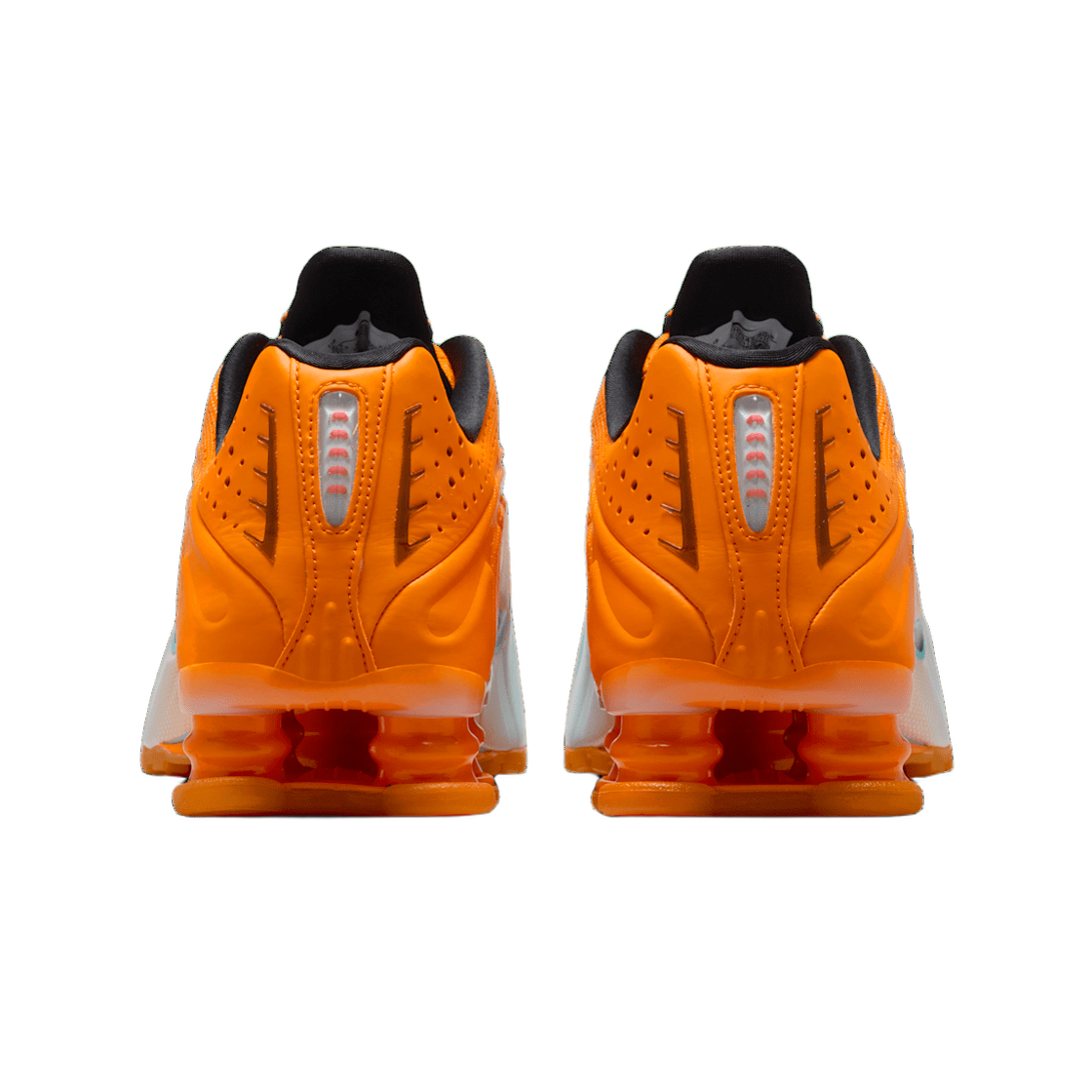 (W) 나이키 샥스 R4 비비드 오렌지 앤 글레이셔 블루((W) Nike Shox R4 Vivid Orange and Glacier Blue) - 3