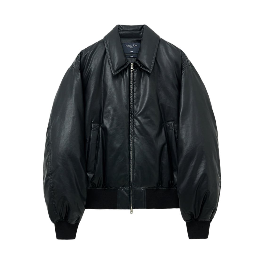 MK259ODW511HBB Matin Kim Faux Leather Down Jumper Black