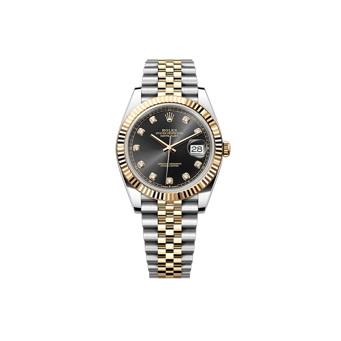 ITGIF3ECJBHS Rolex Datejust 41 - 126333 Black 10P Jubilee No. 6897
