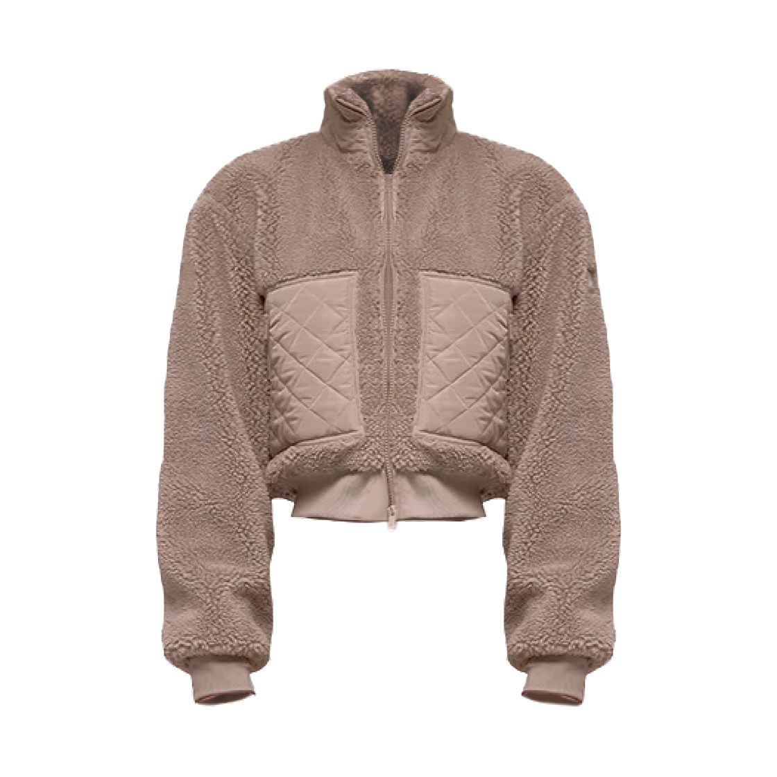 (W) 알로 요가 쉐르파 엣지 봄버 차이 라떼((W) Alo Yoga Sherpa Edge Bomber Chai Latte)