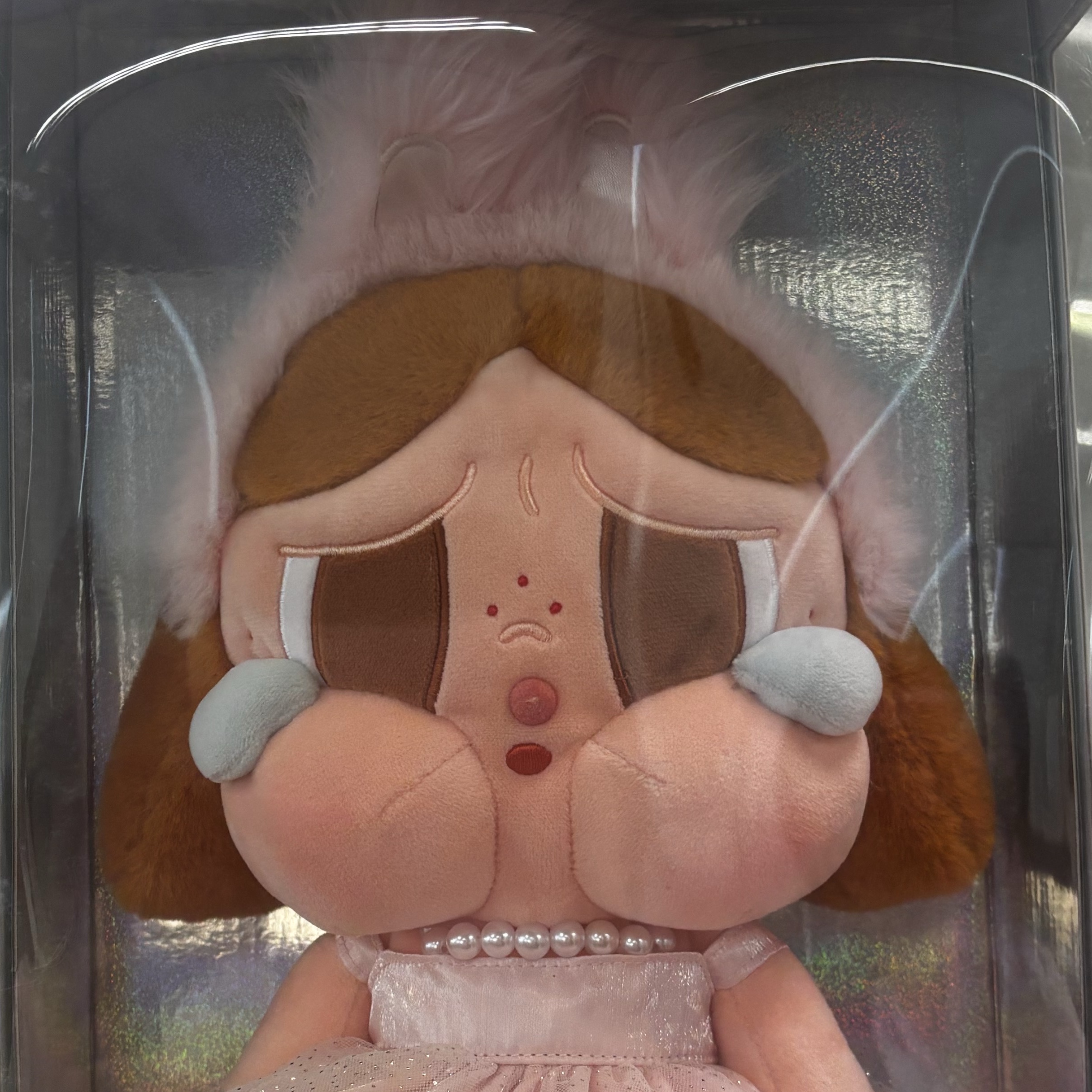 Pop Mart Crybaby Shiny Shiny Series Plush Doll Pink 착용 스타일