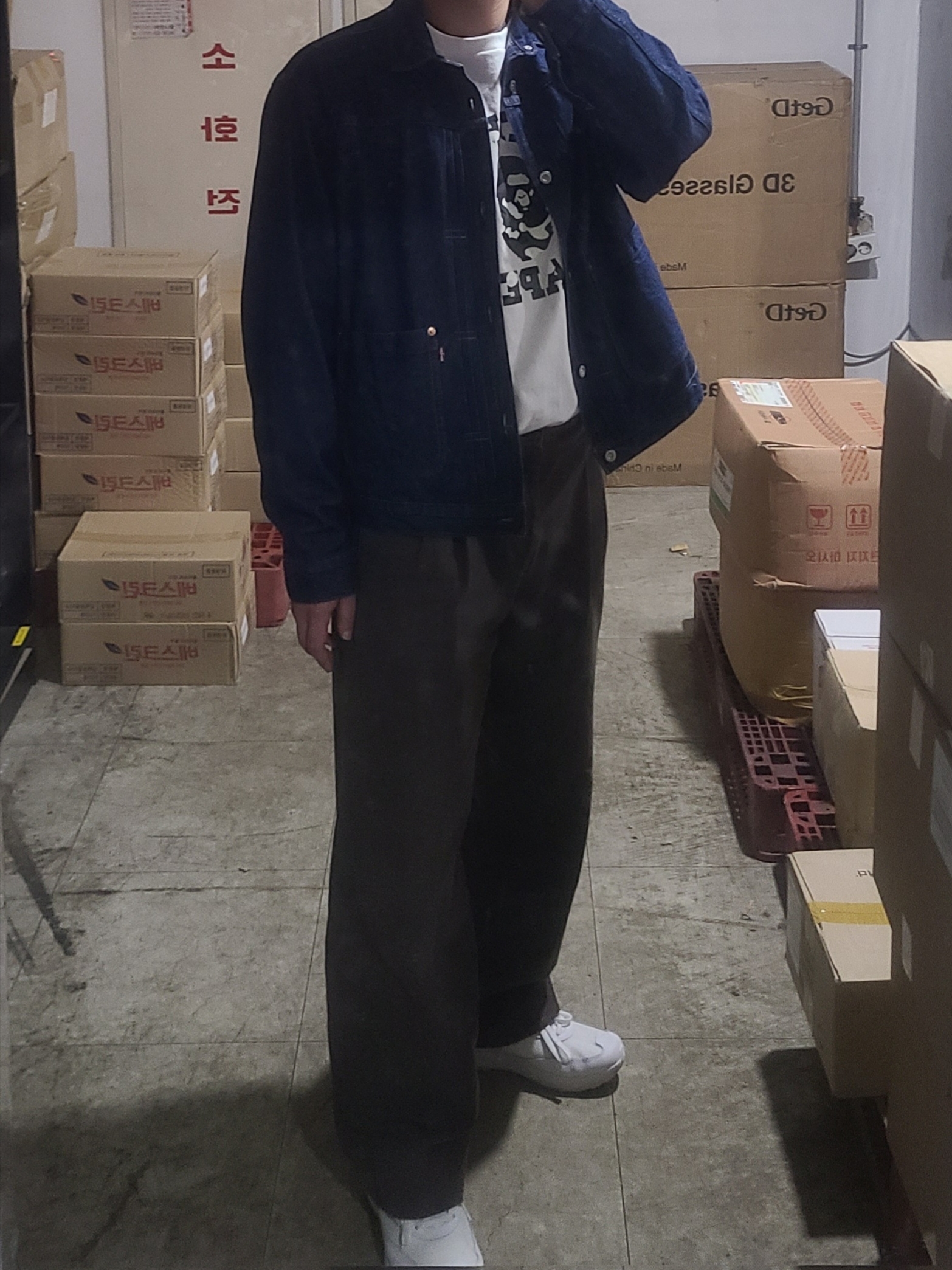 BAPE City Camo College L/S T-Shirt White, Salomon x Comme des Garcons SR90 White 착용 스타일 - 1